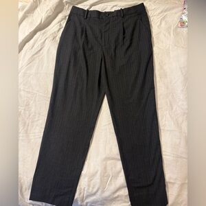 Zara Women's Black Pinstripe Wide Leg Pants